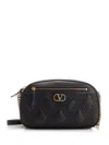 Valentino Quilted Shoulder Bag With In Black