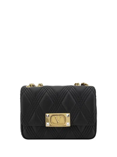 Valentino Garavani Quiltie 67 Shoulder Bag In Black