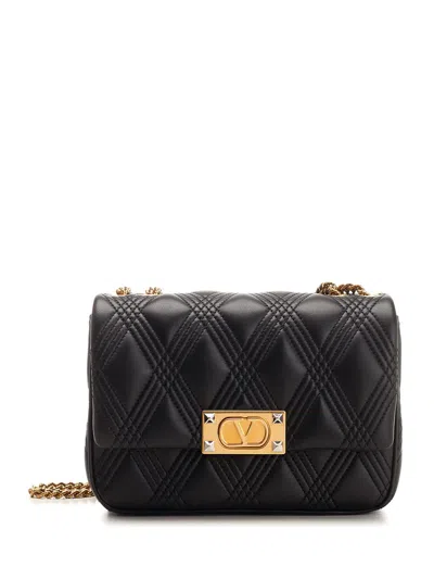 Valentino Garavani Quiltie 67 Shoulder Bags Black