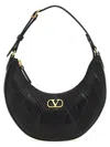 Valentino Quilted Mini Shoulder Bag With Adjustable Strap In Black