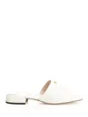 Valentino Garavani Woman Sandals Ivory Size 7 Leather In Metallic