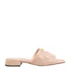 Valentino Vlogo Leather Sandal In Nude