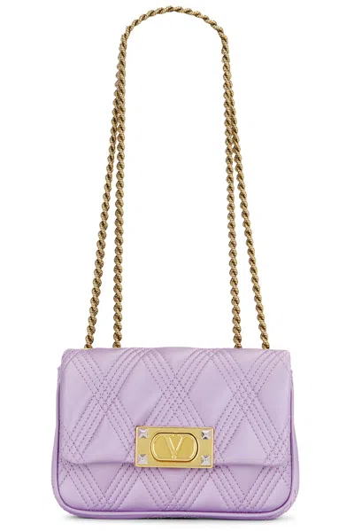 Valentino Garavani Quiltie 67 Small Shoulder Bag In Pale Iris