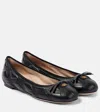 Valentino Ballerinas Quiltie Aus Leder In Schwarz