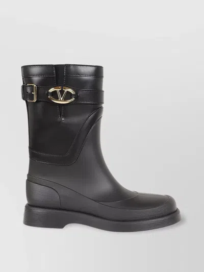Valentino Garavani Valentino Vlogo The Bold Edition Rain Boots In Nero