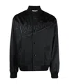Valentino Raised-logo Bomber Jacket In Black