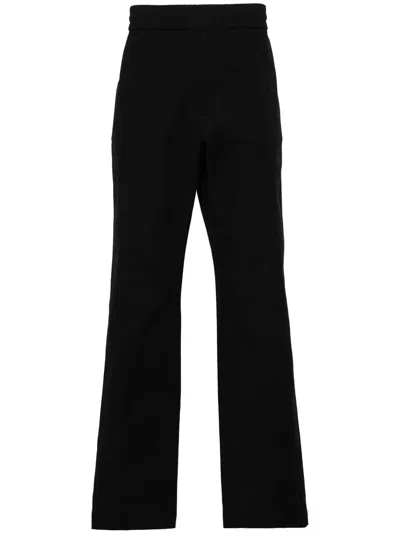 Valentino Raised-seam Straight-leg Trousers In Blue