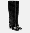 Valentino Garavani Rayons Nappa Boot With Chevron Pattern 100mm Woman Black 39 In Black