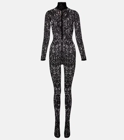 Valentino Rebrodé Lace Jumpsuit In Black