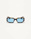 Valentino Brown Rectangular Acetate Sunglasses In Brown