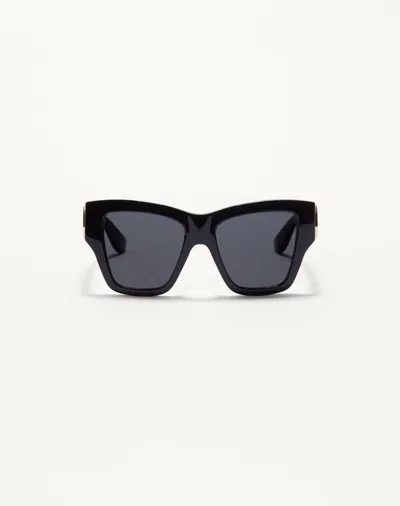 Valentino Garavani Valentino Rectangular Acetate Eyewear Woman Black/grey 53
