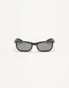 Valentino Rectangular Acetate Frames Unisex Black/grey 52 In Black