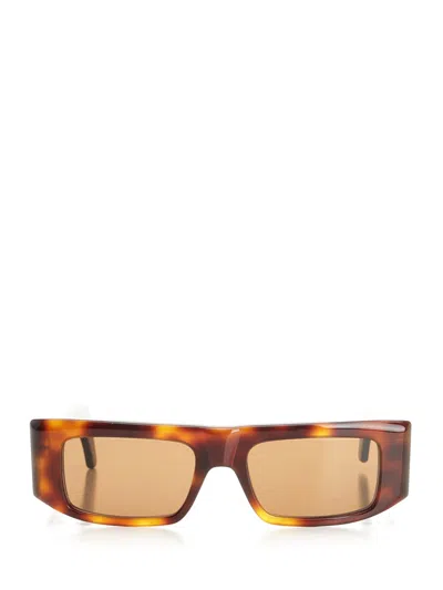 Valentino Garavani Rectangular Acetate Glasses Brown