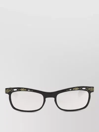 Valentino Rectangular Acetate Sunglasses In Black