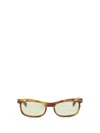 Valentino Rectangular Acetate Sunglasses In Brown