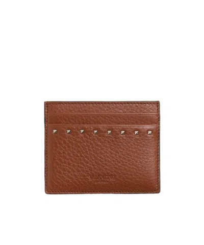 Valentino Garavani Rectangular Card Bag In Brown