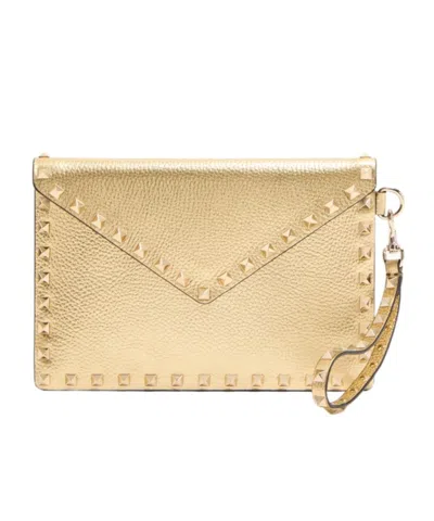 Valentino Garavani Rectangular Clutch In Nude