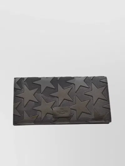 Valentino Garavani Rectangular Embossed Star Pattern Purses & Cardholders