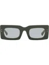 Valentino 4094 Sole Rectangular Acetate Sunglasses In Grün