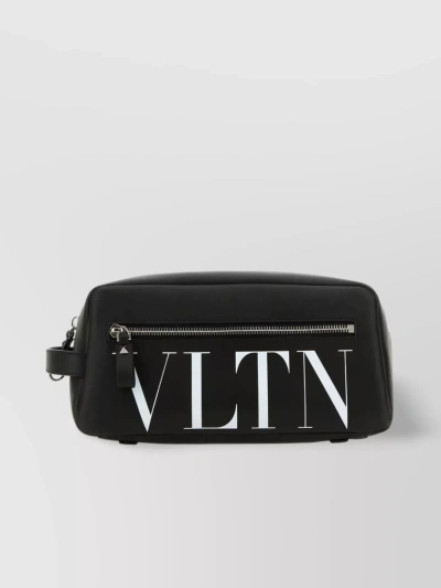 Valentino Garavani Rectangular Leather Travel Case In Black