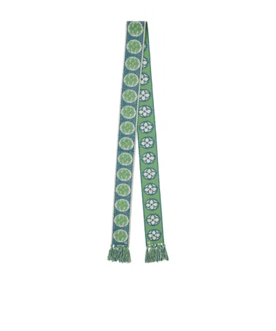 Valentino Rectangular Scarf In Green