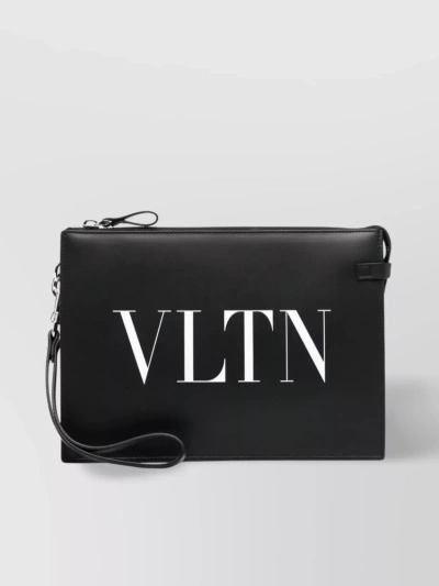 Valentino Garavani Rectangular Studs Clutch Bag In Black