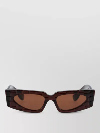Valentino Rectangular Sunglasses In Brown