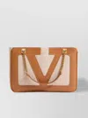 Valentino Viva Superstar Medium Leather And Canvas Shoulder Bag