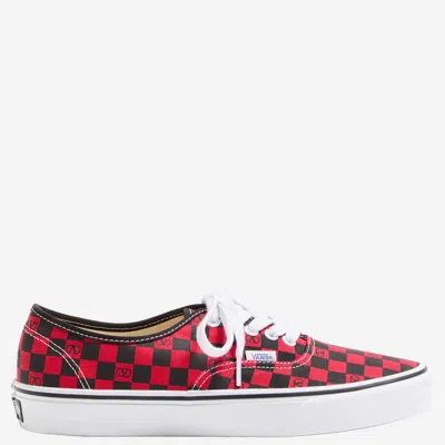 VALENTINO GARAVANI RED BLACK CANVAS SNEAKERS