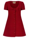 Valentino Bow Detail Dress Scoop Neckline In Red