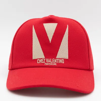 VALENTINO GARAVANI RED COTTON HAT