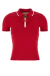 Valentino Red Cotton Polo Top In Red