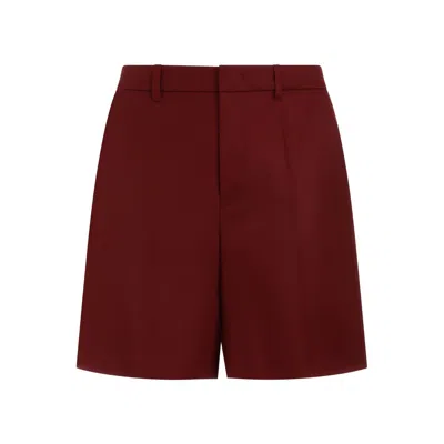 Valentino Red Cotton Shorts For Men