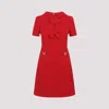 Valentino Fitted Red Dress With Decorative Bows In Red