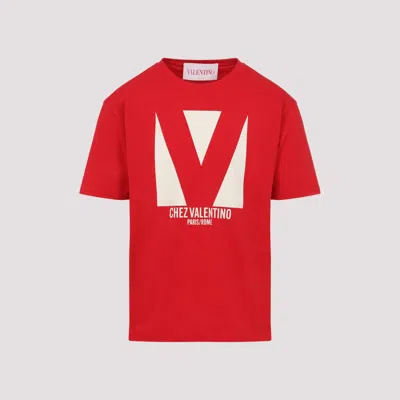 VALENTINO RED CREWNECK T-SHIRT