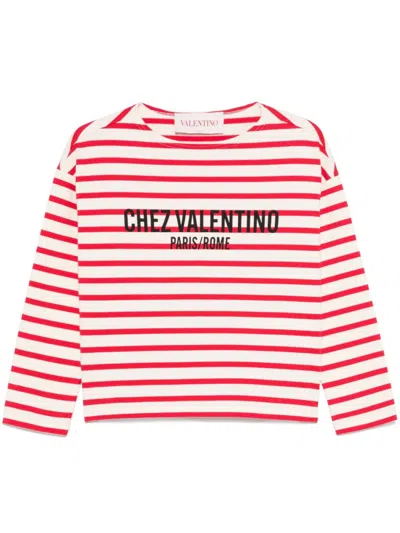 VALENTINO RED CREWNECK T-SHIRT