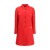 Valentino Wool And Cashmere Coat In Red