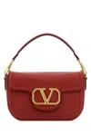 Valentino Leather Shoulder Bag Top Handle In Red