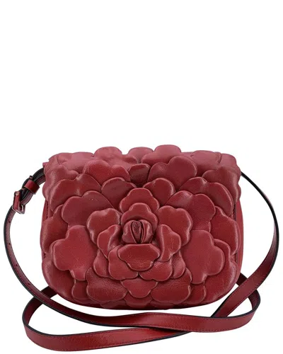 Valentino Garavani Valentino Red Leather Crossbody (authentic Pre-loved) In Burgundy