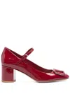 Valentino Mary-jane-pumps Vlogo Signature 60 Aus Leder In Red