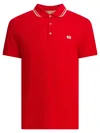 Valentino Vlogo Signature Cotton Polo Shirt In Red