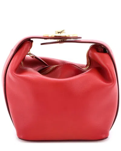 Valentino Garavani Valentino Red Sheep Leather Vlogo The Bold Edition Top Handle Bag Mini  (authentic Pre-loved)
