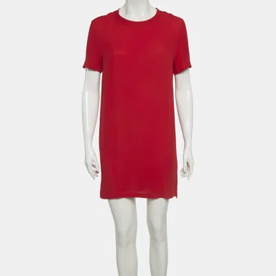 Pre-owned Valentino Red Silk Mini Dress S