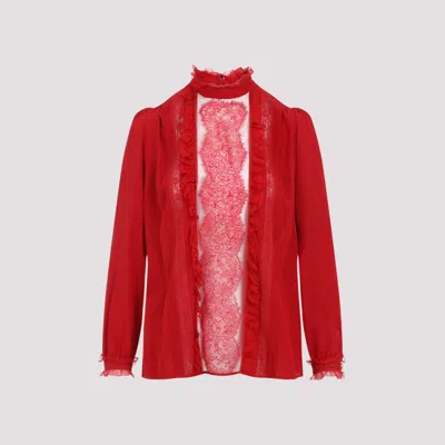 VALENTINO RED SILK TOP