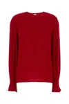 Valentino Crewneck Long-sleeved Top In Red
