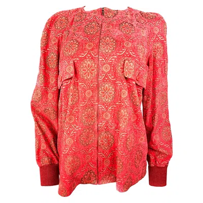 Pre-owned Valentino Red Suede Jacket Size 42