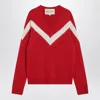 Valentino Red Sweater With Vlogo On Bow In Red