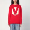 Valentino Chez Logo Print Sweatshirt In Red