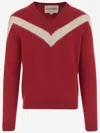 Valentino Red Sweater With Vlogo On Bow In Red