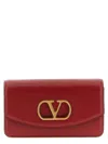 Valentino Crossbody Bags With Gold-tone Hardware And Chain Strap In Red